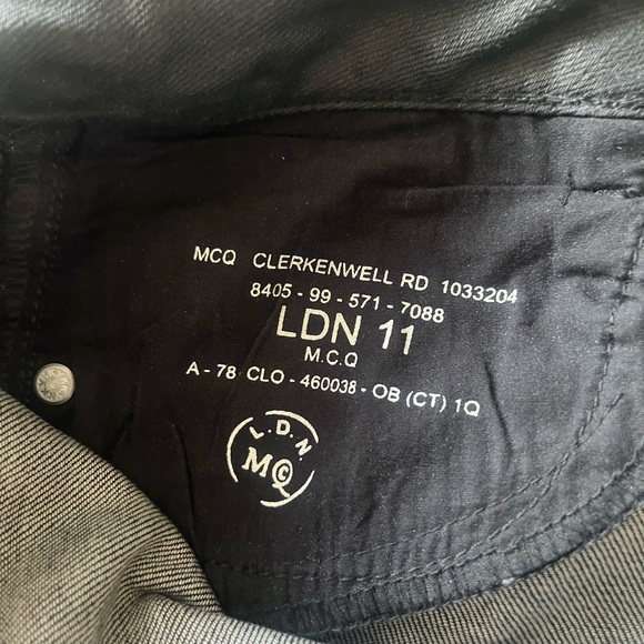 Vintage Alexander McQueen black denim pants with back embroidery - Picture 11 of 13
